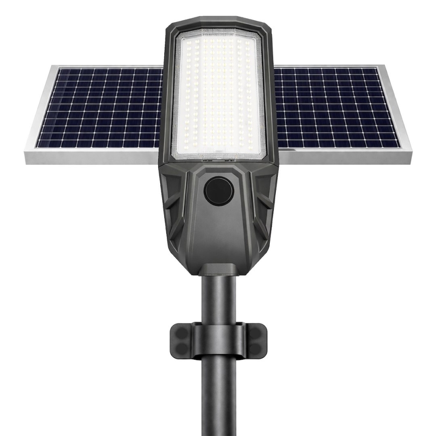 LED ulična svjetiljka s mogućnošću prigušivanja, sa senzorom i solarnim panelom KOBRA LED/400W/3,2V 24000 mAh IP65 antracit + daljinski upravljač
