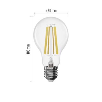 LED prigušljiva žarulja FILAMENT A60 E27/11W/230V 4000K