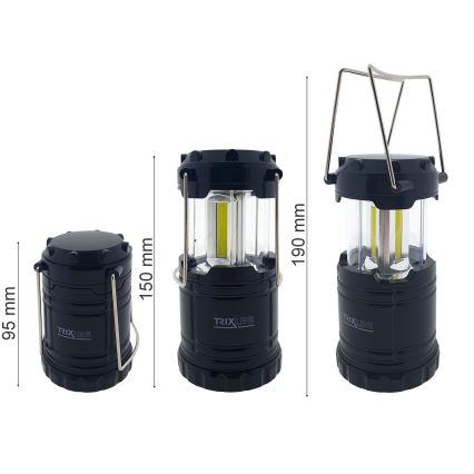 LED prijenosna kamping lampa 3xLED/3W/3xAAA 6400K