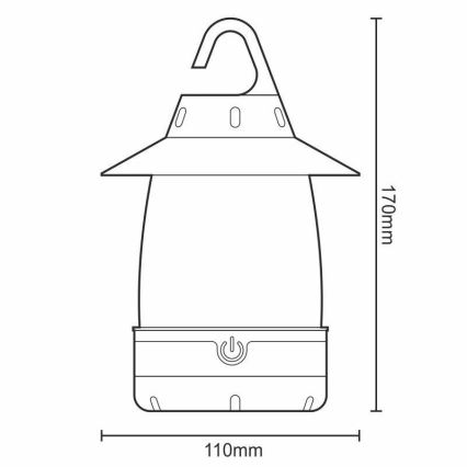 LED Prijenosna lampa 3xLED/4xAA IPX4