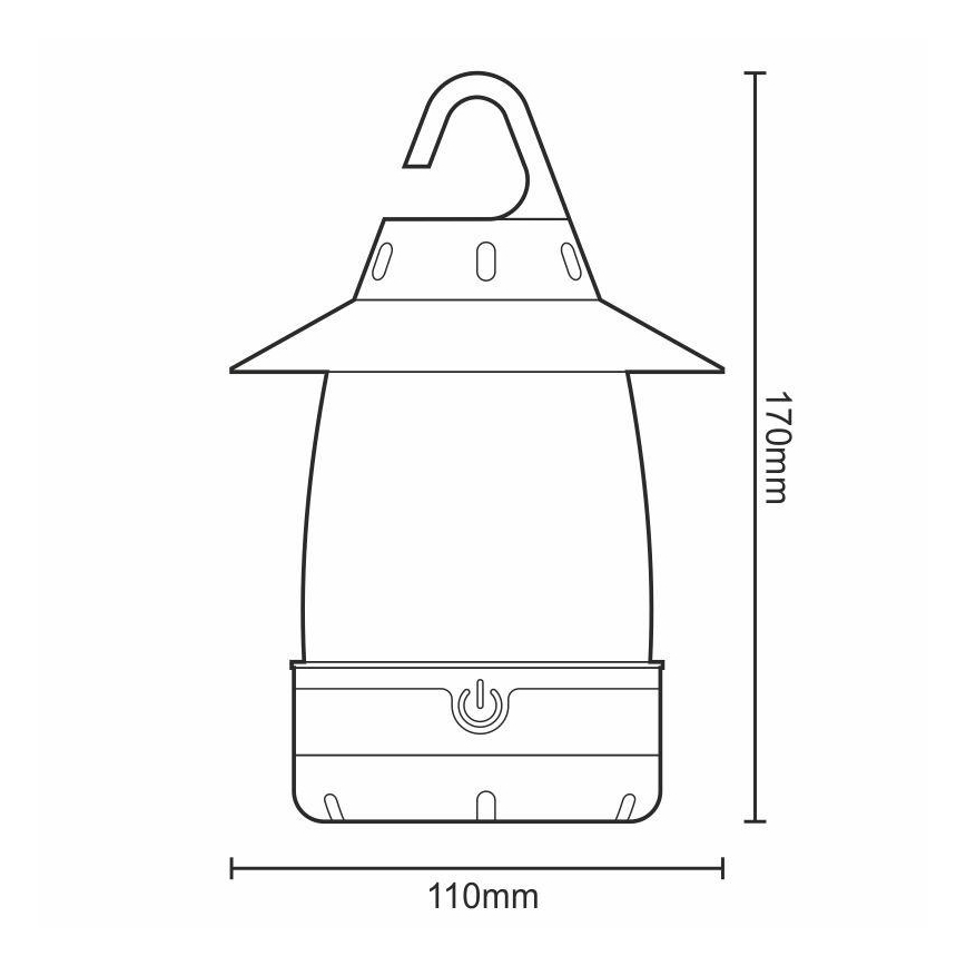 LED Prijenosna lampa 3xLED/4xAA IPX4