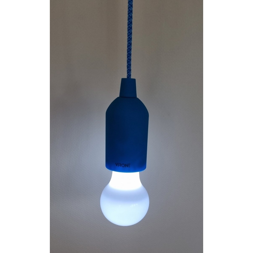 LED Prijenosna lampa LED/1W/3xAAA plava