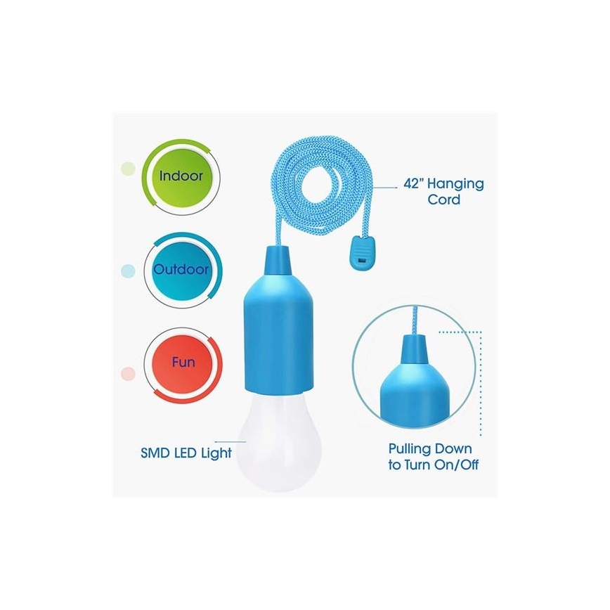 LED Prijenosna lampa LED/1W/3xAAA zelena
