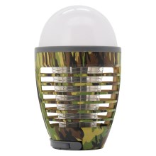 LED Prijenosna punjiva lampa sa zamkom za insekte LED/2W/3,7V 1800 mAh IPX4 kamuflažna