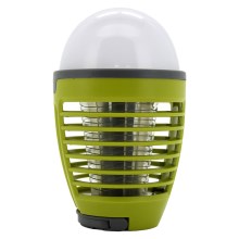 LED Prijenosna punjiva lampa sa zamkom za insekte LED/2W/3,7V 1800 mAh IPX4 zelena