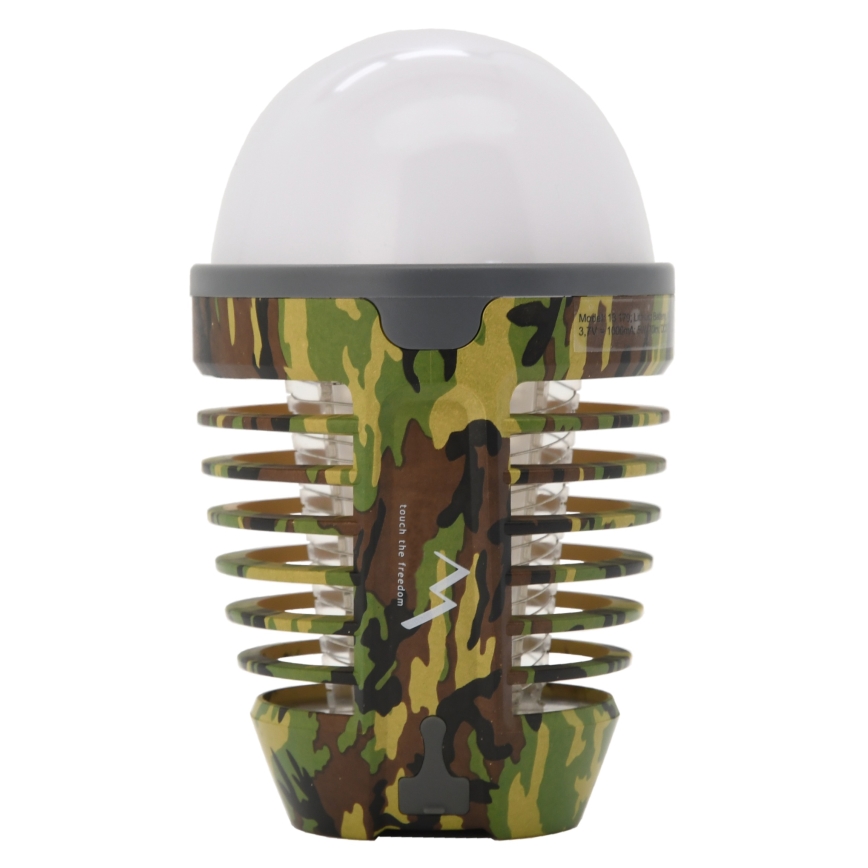 LED Prijenosna punjiva lampa sa zamkom za insekte LED/2W/3,7V 1800 mAh IPX4 kamuflažna
