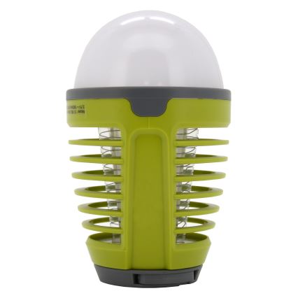 LED Prijenosna punjiva lampa sa zamkom za insekte LED/2W/3,7V 1800 mAh IPX4 zelena