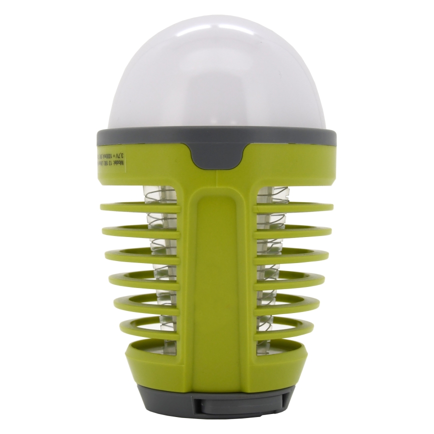 LED Prijenosna punjiva lampa sa zamkom za insekte LED/2W/3,7V 1800 mAh IPX4 zelena