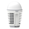LED Prijenosna punjiva lampa sa zamkom za insekte LED/5W/1800 mAh IPX4 bijela/siva