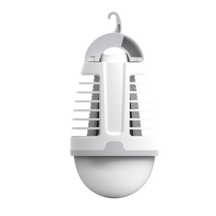 LED Prijenosna punjiva lampa sa zamkom za insekte LED/5W/1800 mAh IPX4 bijela/siva