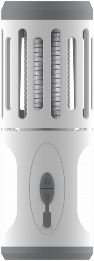 LED Prijenosna punjiva lampa sa zamkom za insekte LED/6W/1800 mAh IPX4 bijela/siva