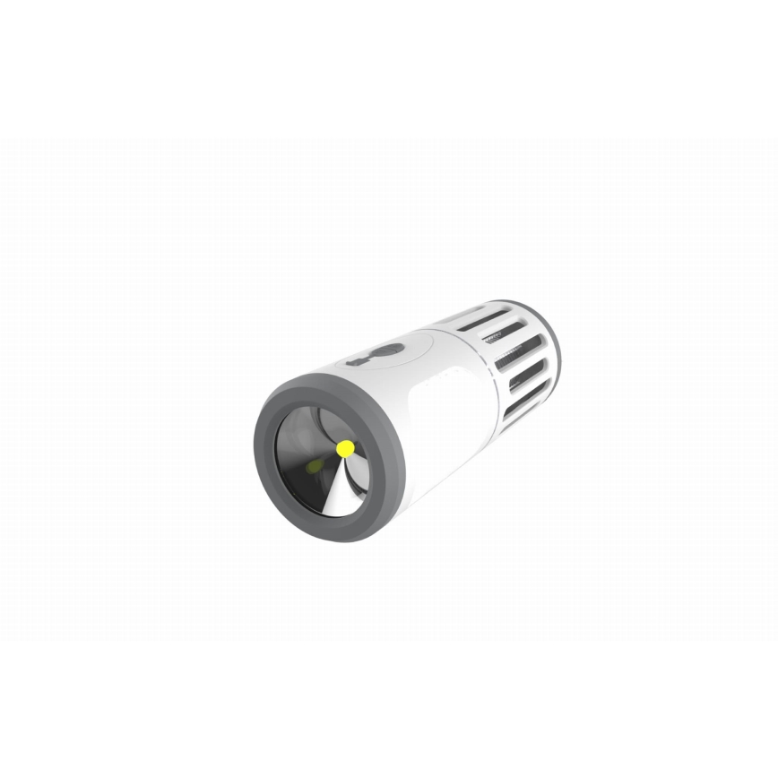 LED Prijenosna punjiva lampa sa zamkom za insekte LED/6W/1800 mAh IPX4 bijela/siva