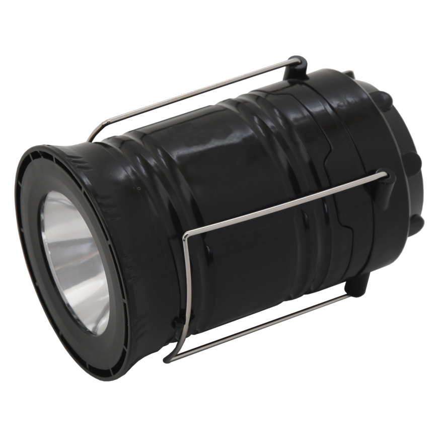 LED Prijenosna solarna lampa LED/1200mAh crna