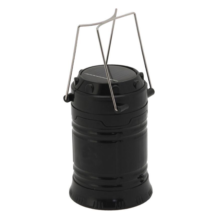 LED Prijenosna solarna lampa LED/1200mAh crna