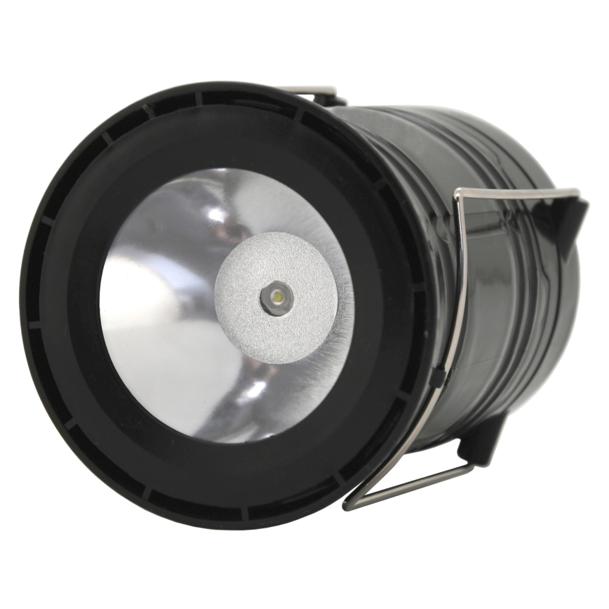 LED Prijenosna solarna lampa LED/1200mAh crna