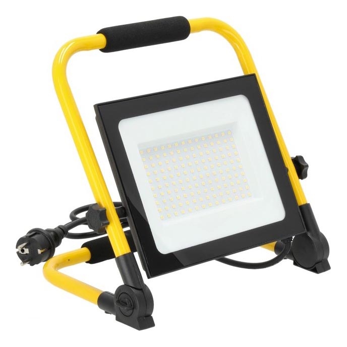LED Prijenosni reflektor TIGRA LED/100W/4000K IP54 crna/žuta