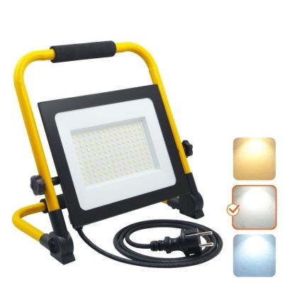 LED Prijenosni reflektor TIGRA LED/100W/4000K IP54 crna/žuta
