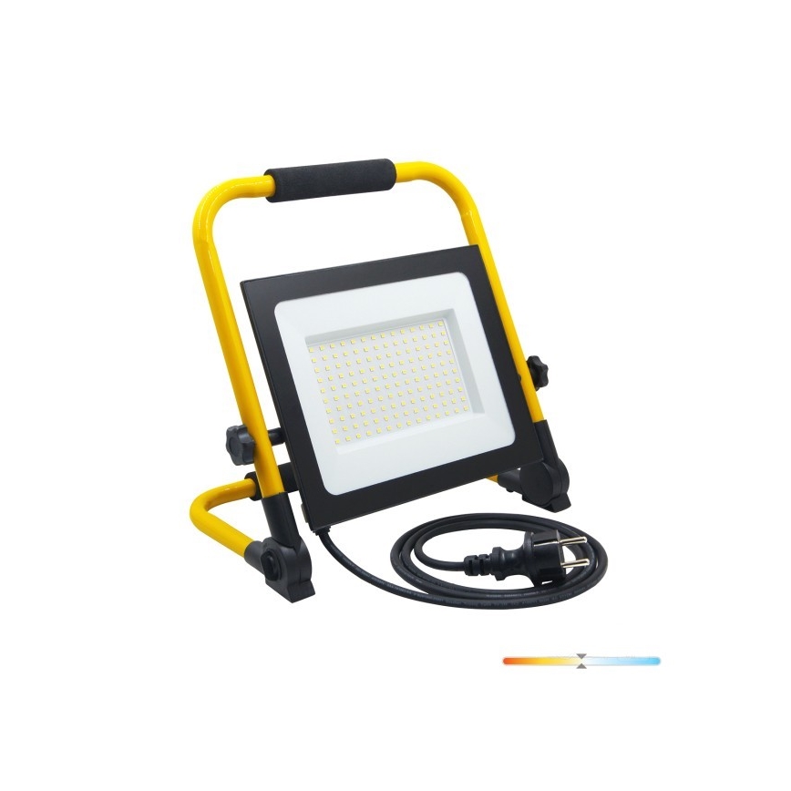 LED Prijenosni reflektor TIGRA LED/100W/4000K IP54 crna/žuta