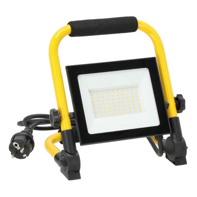 LED Prijenosni reflektor TIGRA LED/50W/4000K IP54 crna/žuta