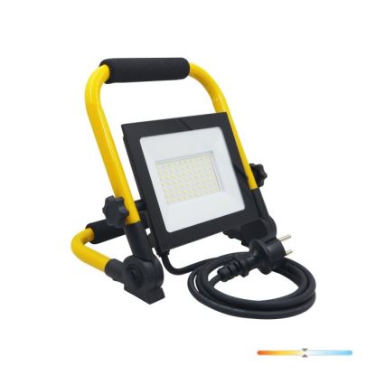 LED Prijenosni reflektor TIGRA LED/50W/4000K IP54 crna/žuta