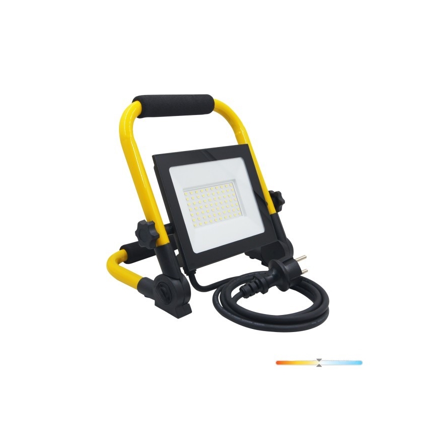 LED Prijenosni reflektor TIGRA LED/50W/4000K IP54 crna/žuta