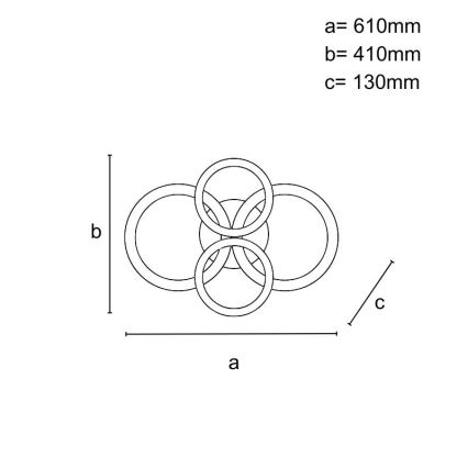 LED prislonjena stropna svjetiljka s prigušivanjem LED/150W/230V 3000–6500K + daljinski upravljač