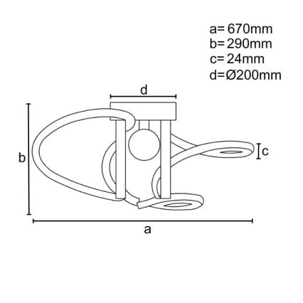 LED prigušivač stropne svjetiljke LED/70W/230V 3000-6500K + daljinski upravljač