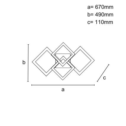 LED prigušivač stropne svjetiljke LED/95W/230V 3000-6500K + daljinski upravljač