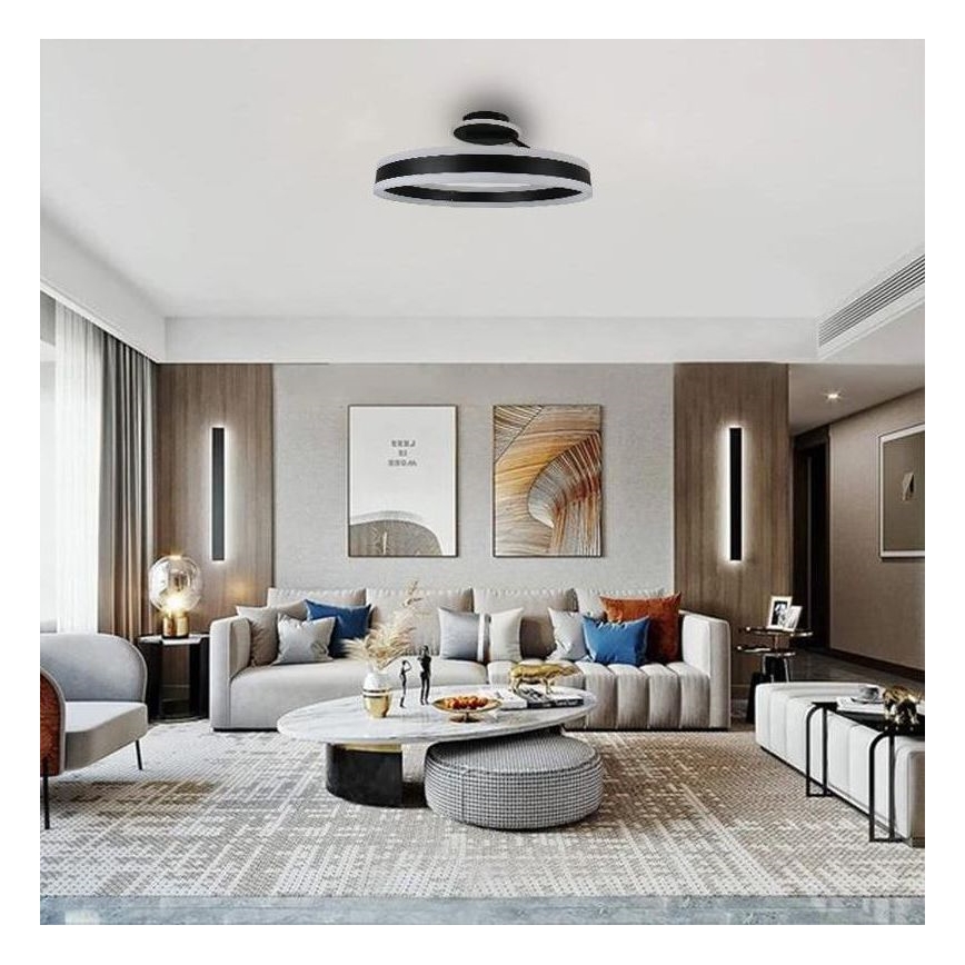 LED prigušivač stropne svjetiljke LED/86W/230V 3000-6500K crna + daljinski upravljač