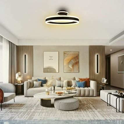 LED prigušivač stropne svjetiljke LED/86W/230V 3000-6500K crna + daljinski upravljač