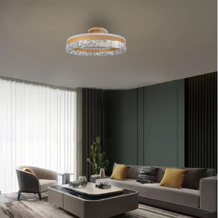 LED prigušivač stropne svjetiljke LED/86W/230V 3000-6500K zlatna + daljinski upravljač