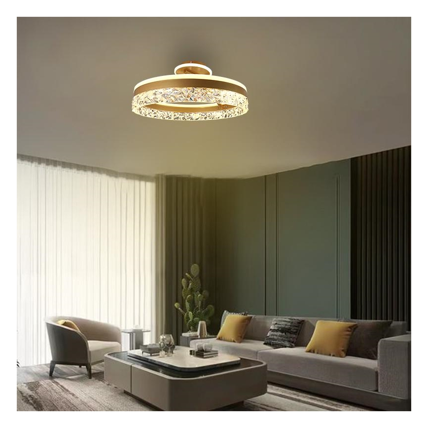 LED prigušivač stropne svjetiljke LED/86W/230V 3000-6500K zlatna + daljinski upravljač