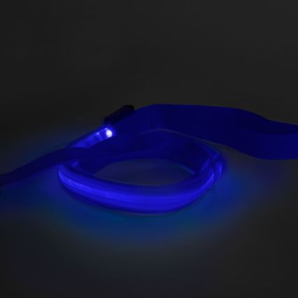 LED Punjiva povodac 120 cm 2xCR2032/5V/40 mAh plava