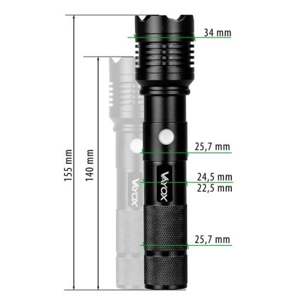 LED Punjiva baterijska svjetiljka LED/10W/5V IPX4 800 lm 1200 mAh