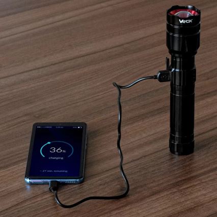 LED Prigušiva punjiva baterijska svjetiljka s funkcijom powerbanka LED/30W/5V IPX5 1060 lm 5000 mAh