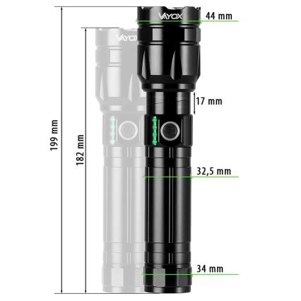 LED Prigušiva punjiva baterijska svjetiljka s funkcijom powerbanka LED/30W/5V IPX5 1060 lm 5000 mAh