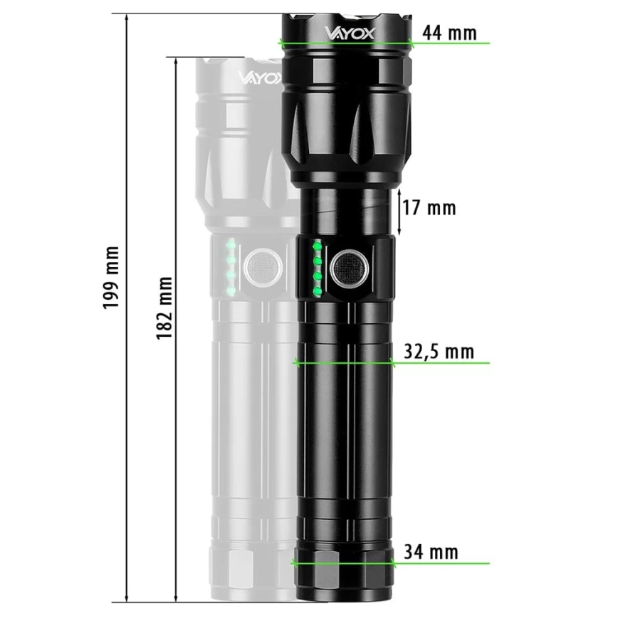 LED Prigušiva punjiva baterijska svjetiljka s funkcijom powerbanka LED/30W/5V IPX5 1060 lm 5000 mAh