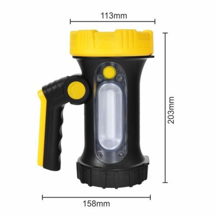 LED Punjiva baterijska svjetiljka LED/5W/4000mAh + LED/3W