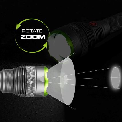 LED Prigušiva punjiva baterijska svjetiljka s funkcijom powerbanka LED/5V IPX7 10000 lm 2600 mAh