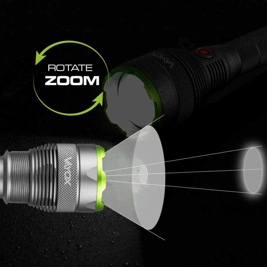 LED Prigušiva punjiva baterijska svjetiljka s funkcijom powerbanka LED/5V IPX7 10000 lm 2600 mAh