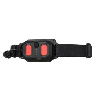 LED punjiva čelna svjetiljka 2xLED/5V 180 lm 900 mAh crna
