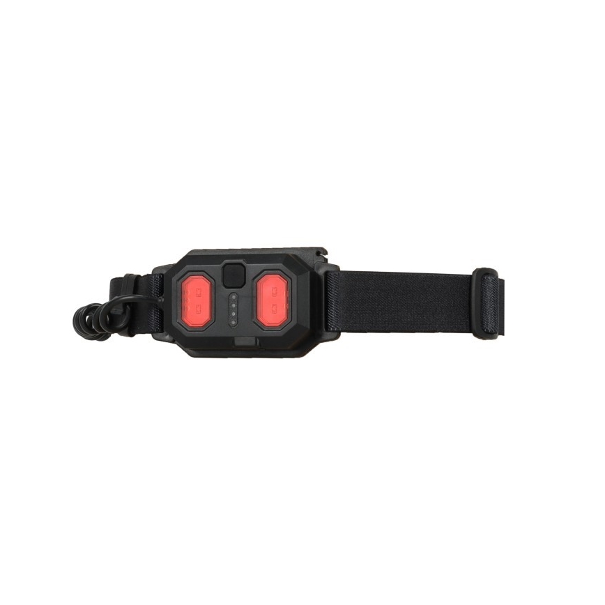 LED punjiva čelna svjetiljka 2xLED/5V 180 lm 900 mAh crna