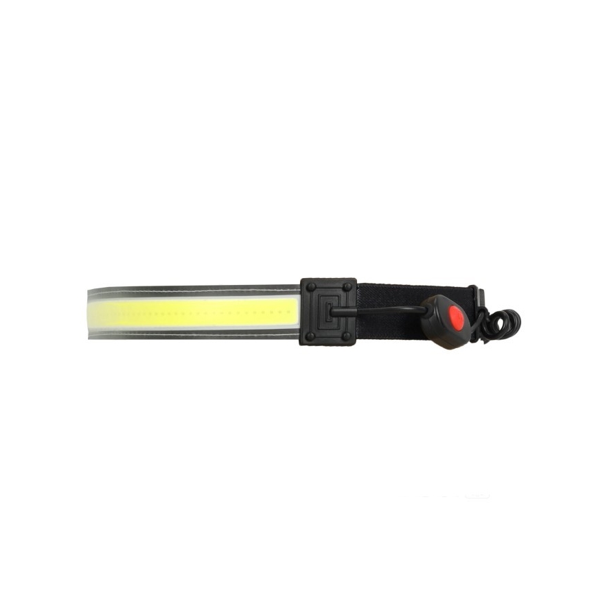 LED punjiva čelna svjetiljka 2xLED/5V 180 lm 900 mAh crna