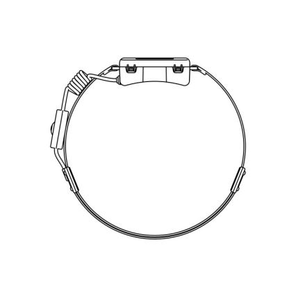 LED punjiva čelna svjetiljka 2xLED/5V 180 lm 900 mAh crna