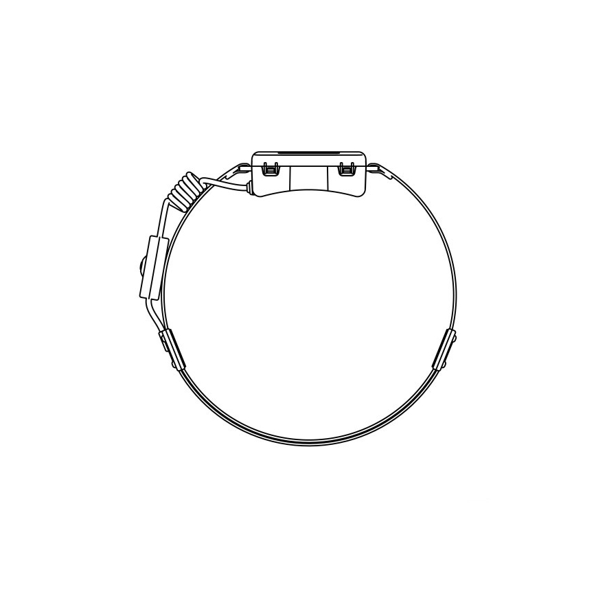 LED punjiva čelna svjetiljka 2xLED/5V 180 lm 900 mAh crna