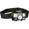 LED punjiva čelna svjetiljka s senzorom LED/3W/900 mAh IP44 crna