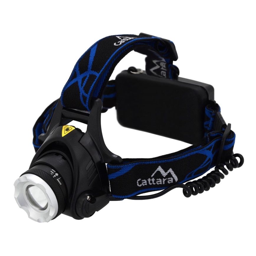 LED Punjiva čeona svjetiljka LED/6W/7,4V 5600 mAh IP44 crna/plava