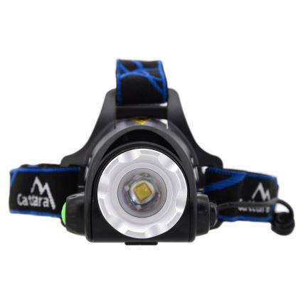LED Punjiva čeona svjetiljka LED/6W/7,4V 5600 mAh IP44 crna/plava