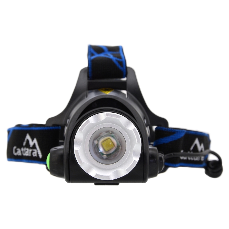 LED Punjiva čeona svjetiljka LED/6W/7,4V 5600 mAh IP44 crna/plava