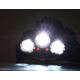 LED Punjiva čeona svjetiljka s crvenim svjetlom LED/16W/7,4V IP44 crna/plava